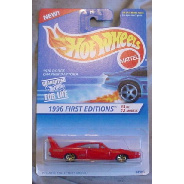 1970 DODGE CHARGER DAYTONA 3 diecast 1//64 scale car Gold Rims 7-spke variant 1996 First Editions Hot Wheels No